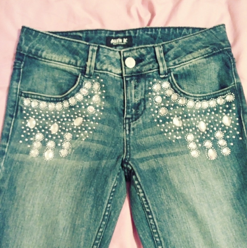 Rhinestone Skinny Jeans Allen B
